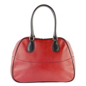 Furla Top Handle Red and Black Satchel